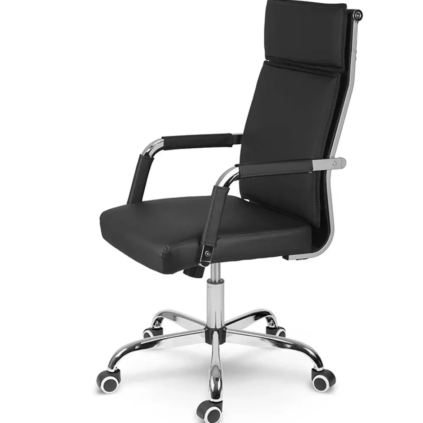 Garnero Arredamenti Sedie Da Ufficio|Sedie Scrivania Ufficio-Sedia da ufficio design moderno con ruote nera Workisy