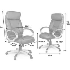 Garnero Arredamenti Sedie Da Ufficio|Sedie Scrivania Ufficio-Sedia da ufficio ecopelle design moderno con ruote nero Workwell