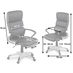 Garnero Arredamenti Sedie Da Ufficio|Sedie Scrivania Ufficio-Sedia da ufficio ecopelle design moderno con ruote nero Executive