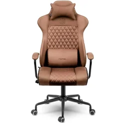 Garnero Arredamenti Sedie Da Ufficio|Sedie Scrivania Ufficio-Sedia da ufficio ecopelle design moderno con ruote marrone Relaxpro