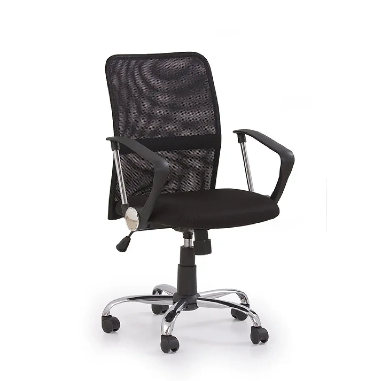 Garnero Arredamenti Sedie Da Ufficio|Sedie Scrivania Ufficio-Sedia da ufficio girevole in tessuto Shelly Nero