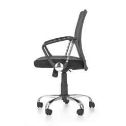 Garnero Arredamenti Sedie Da Ufficio|Sedie Scrivania Ufficio-Sedia da ufficio girevole in tessuto nero grigio Shelly Nero - Grigio