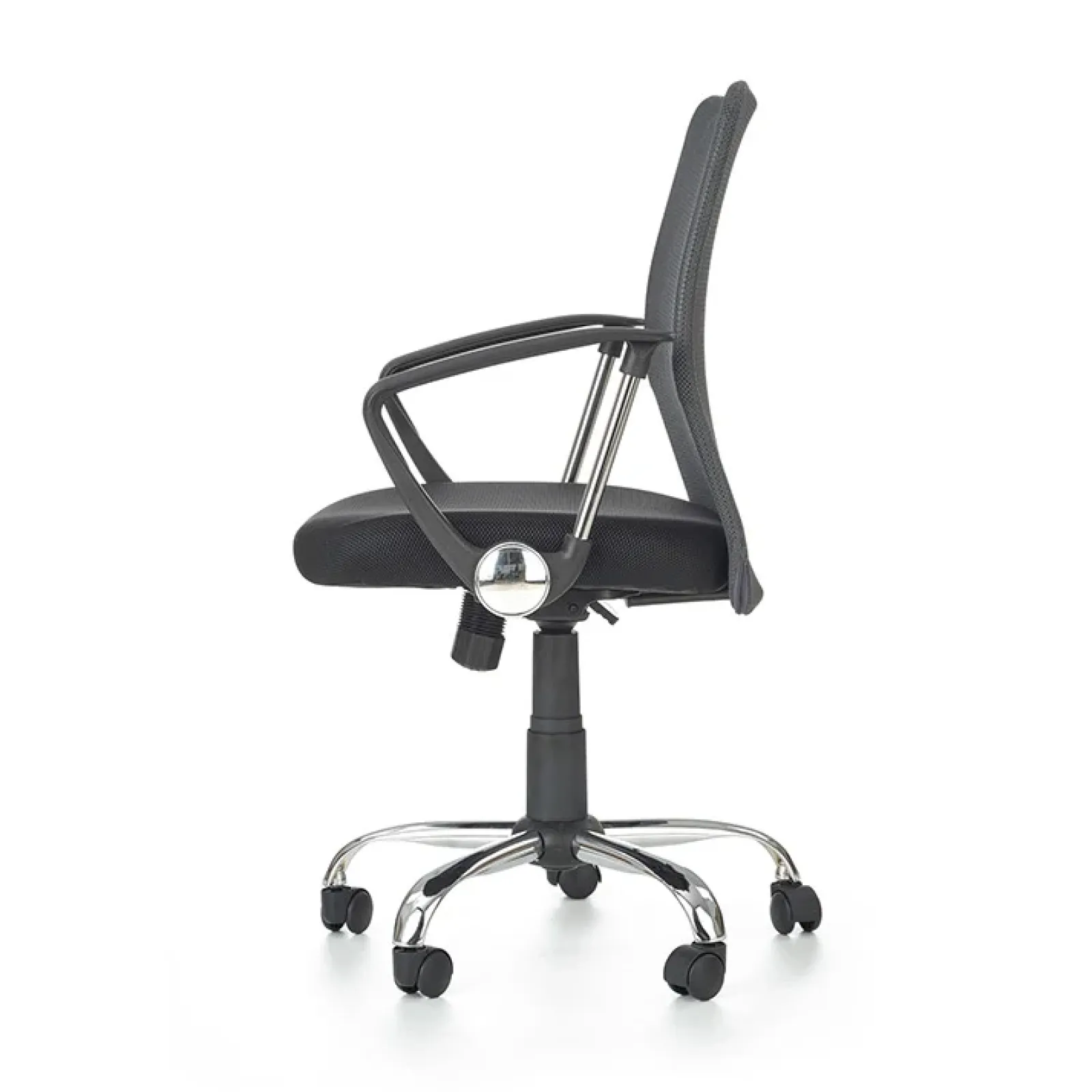 Garnero Arredamenti Sedie Da Ufficio|Sedie Scrivania Ufficio-Sedia da ufficio girevole in tessuto nero grigio Shelly Nero - Grigio