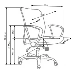 Garnero Arredamenti Sedie Da Ufficio|Sedie Scrivania Ufficio-Sedia da ufficio girevole in tessuto nero grigio Shelly Nero - Grigio