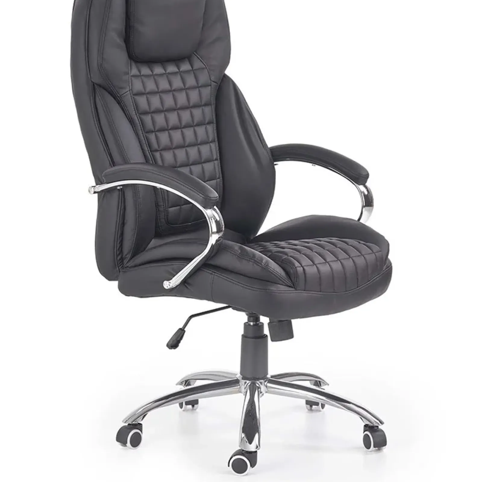 Garnero Arredamenti Sedie Da Ufficio|Sedie Scrivania Ufficio-Sedia da ufficio presidenziale con ruote e braccioli nera Aston