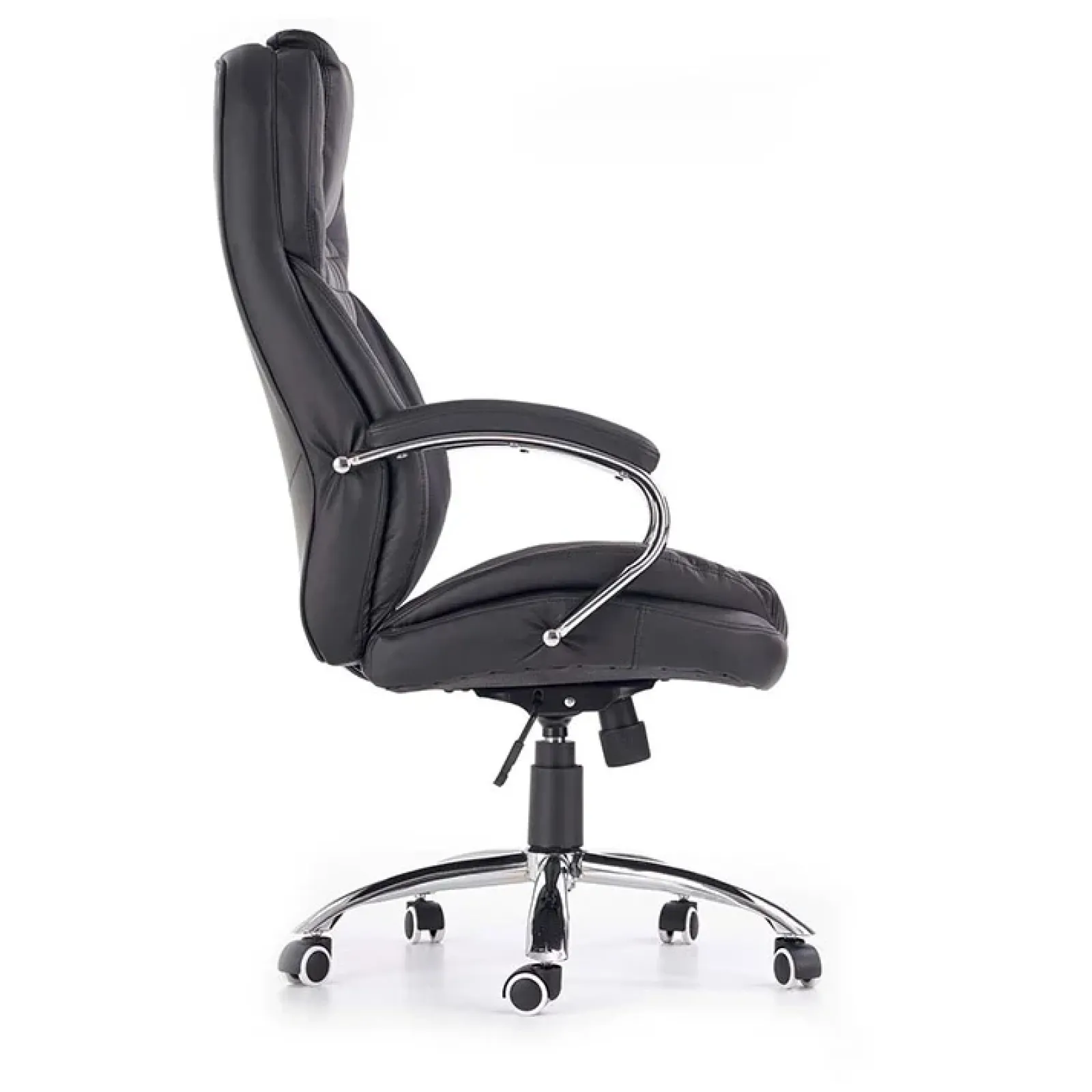 Garnero Arredamenti Sedie Da Ufficio|Sedie Scrivania Ufficio-Sedia da ufficio presidenziale con ruote e braccioli nera Aston