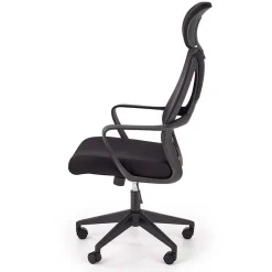 Garnero Arredamenti Sedie Da Ufficio|Sedie Scrivania Ufficio-Sedia da ufficio regolabile con ruote in tessuto Clay Nero