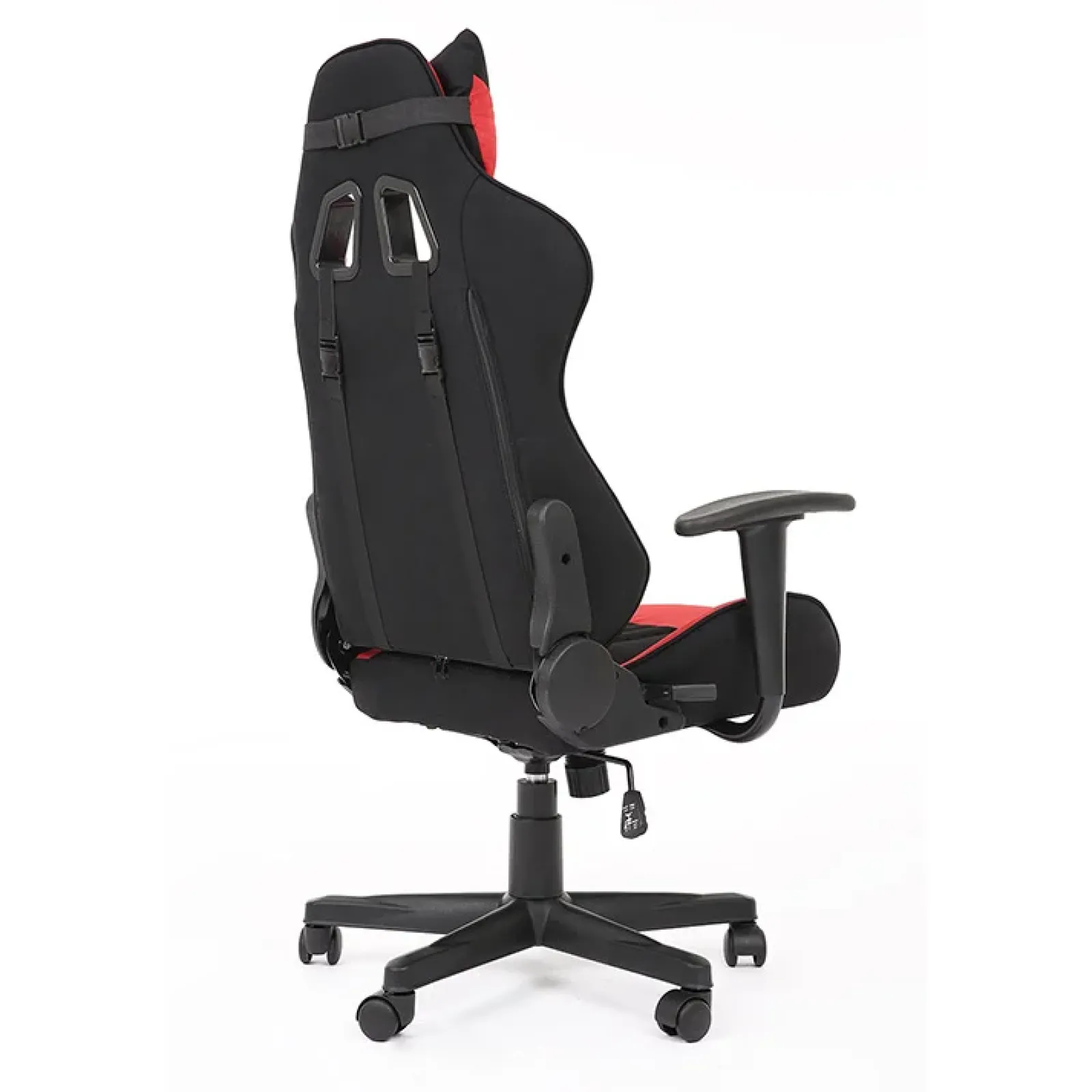 Garnero Arredamenti Sedie Da Ufficio|Sedie Scrivania Ufficio-Sedia gaming con ruote regolabile in tessuto rosso nero Vicario