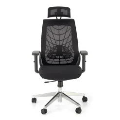 Garnero Arredamenti Sedie Da Ufficio|Sedie Scrivania Ufficio-Sedia gaming con ruote regolabile in tessuto nero Riccardi