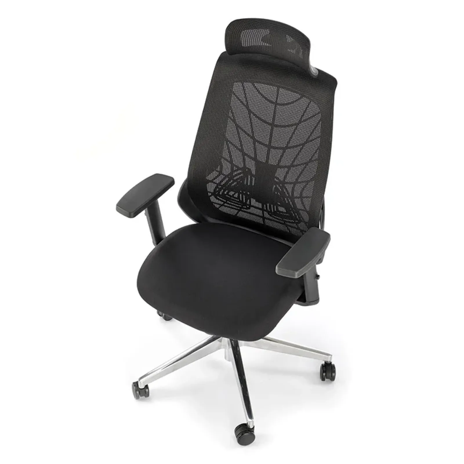 Garnero Arredamenti Sedie Da Ufficio|Sedie Scrivania Ufficio-Sedia gaming con ruote regolabile in tessuto nero Riccardi