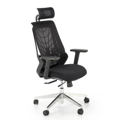 Garnero Arredamenti Sedie Da Ufficio|Sedie Scrivania Ufficio-Sedia gaming con ruote regolabile in tessuto nero Riccardi