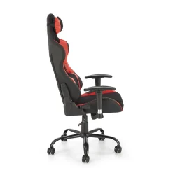 Garnero Arredamenti Sedie Da Ufficio|Sedie Scrivania Ufficio-Sedia gaming con ruote regolabile in tessuto rosso nero Degel