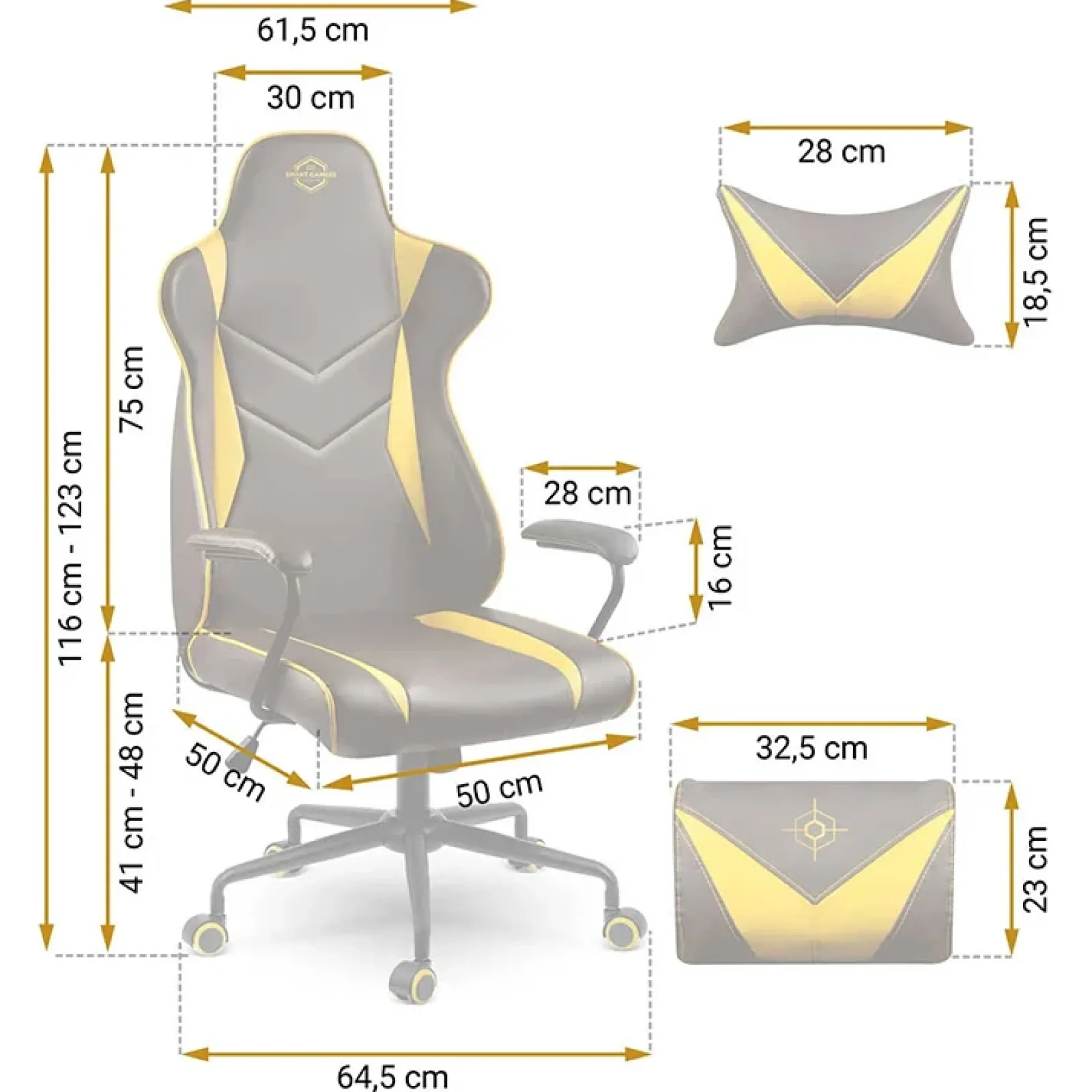 Garnero Arredamenti Sedie Da Ufficio|Sedie Scrivania Ufficio-Sedia gaming regolabile con ruote in ecopelle nera giallo Game Nero - Giallo