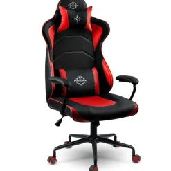 Garnero Arredamenti Sedie Da Ufficio|Sedie Scrivania Ufficio-Sedia gaming regolabile con ruote in ecopelle nera rosso Game Nero - Rosso