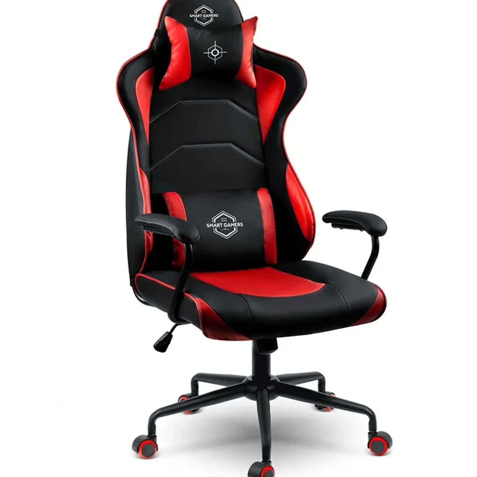 Garnero Arredamenti Sedie Da Ufficio|Sedie Scrivania Ufficio-Sedia gaming regolabile con ruote in ecopelle nera rosso Game Nero - Rosso