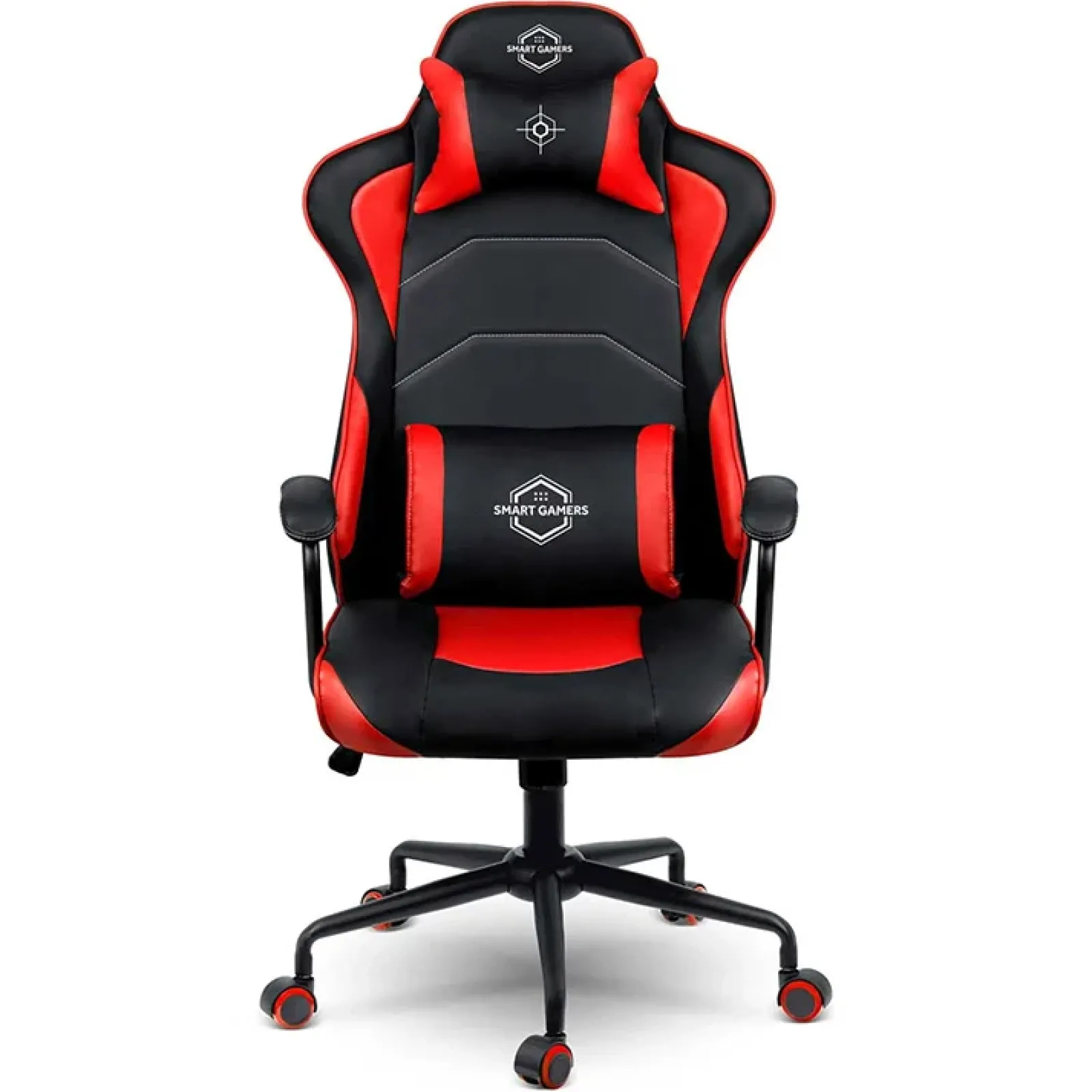 Garnero Arredamenti Sedie Da Ufficio|Sedie Scrivania Ufficio-Sedia gaming regolabile con ruote in ecopelle nera rosso Game Nero - Rosso