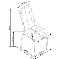 Garnero Arredamenti Sedie Imbottite Ecopelle-Sedia imbottita da pranzo in ecopelle nera Sveva Gihome® Nero
