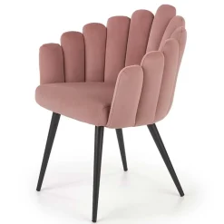 Garnero Arredamenti Sedie In Tessuto-Sedia imbottita design moderno in velluto Alessia Rosa