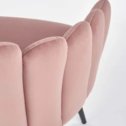 Garnero Arredamenti Sedie In Tessuto-Sedia imbottita design moderno in velluto Alessia Rosa