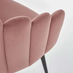 Garnero Arredamenti Sedie In Tessuto-Sedia imbottita design moderno in velluto Alessia Rosa