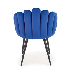 Garnero Arredamenti Sedie In Tessuto-Sedia imbottita design moderno in velluto nero Alessia Blu