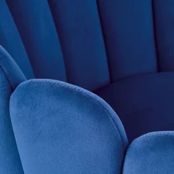 Garnero Arredamenti Sedie In Tessuto-Sedia imbottita design moderno in velluto nero Alessia Blu