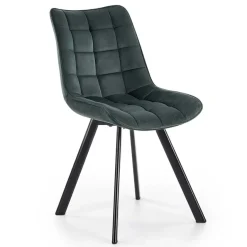 Garnero Arredamenti Sedie Imbottite Ecopelle-Sedia imbottita in velluto scuro nero industrial Tessa Verde