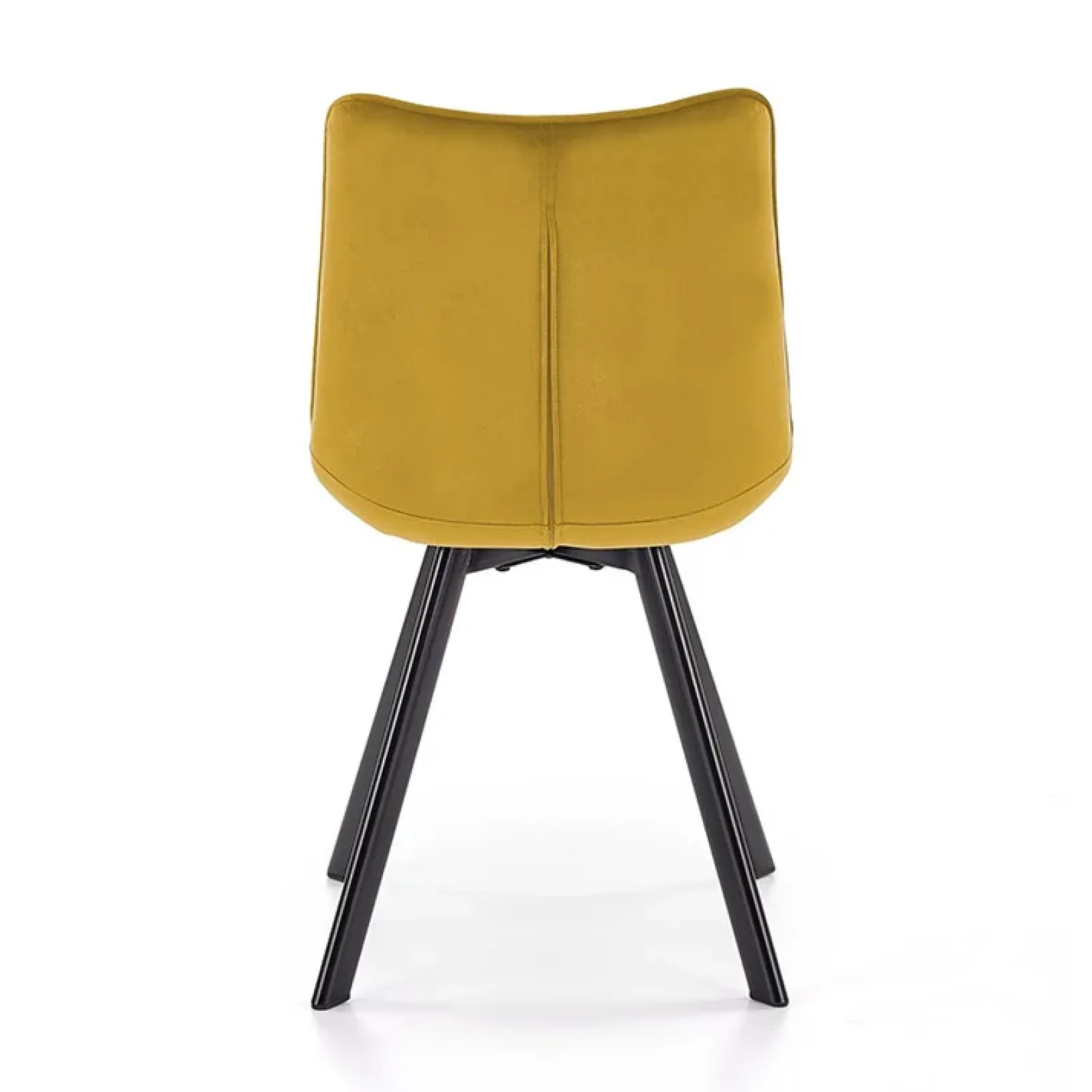 Garnero Arredamenti Sedie In Tessuto-Sedia imbottita in velluto nero industrial Tessa Senape