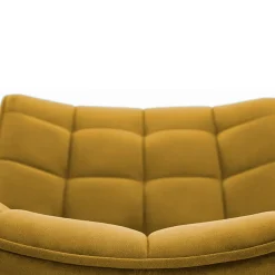 Garnero Arredamenti Sedie In Tessuto-Sedia imbottita in velluto nero industrial Tessa Senape