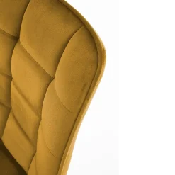 Garnero Arredamenti Sedie In Tessuto-Sedia imbottita in velluto nero industrial Tessa Senape