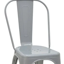 Garnero Arredamenti Sedie In Metallo-Sedia in metallo impilabile industrial saloon Lix Grigio