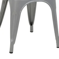 Garnero Arredamenti Sedie In Metallo-Sedia in metallo impilabile industrial saloon Lix Grigio