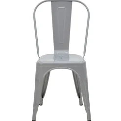 Garnero Arredamenti Sedie In Metallo-Sedia in metallo impilabile industrial saloon Lix Grigio