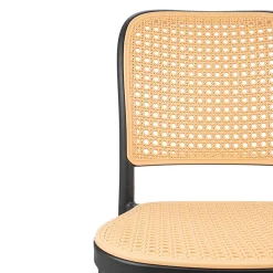 Garnero Arredamenti Sedie Polipropilene-Sedia in polipropilene moderna beige nera Vienna