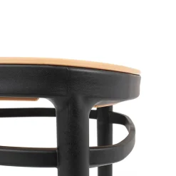 Garnero Arredamenti Sedie Polipropilene-Sedia in polipropilene moderna beige nera Vienna