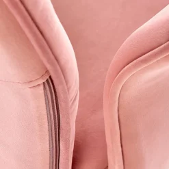 Garnero Arredamenti Sedie Da Ufficio|Sedie Scrivania Ufficio-Sedia moderna con braccioli regolabile in velluto Dionisia Rosa