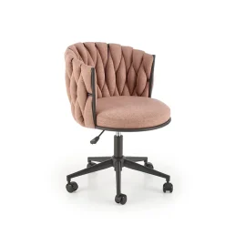 Garnero Arredamenti Sedie Da Ufficio|Sedie Scrivania Ufficio-Sedia moderna con ruote regolabile in tessuto nero Monie Rosa