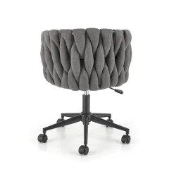 Garnero Arredamenti Sedie Da Ufficio|Sedie Scrivania Ufficio-Sedia moderna con ruote regolabile in tessuto nero Monie Grigio