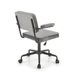 Garnero Arredamenti Sedie Da Ufficio|Sedie Scrivania Ufficio-Sedia moderna girevole con braccioli in tessuto grigio Fuego