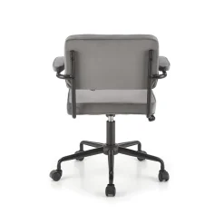 Garnero Arredamenti Sedie Da Ufficio|Sedie Scrivania Ufficio-Sedia moderna girevole con braccioli in tessuto grigio Fuego