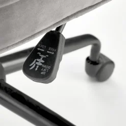 Garnero Arredamenti Sedie Da Ufficio|Sedie Scrivania Ufficio-Sedia moderna girevole con braccioli in tessuto grigio Fuego