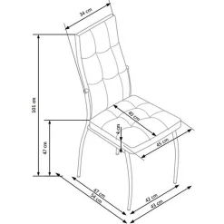 Garnero Arredamenti Sedie In Tessuto-Sedia moderna imbottia in velluto acciaio cromato Reina Grigio