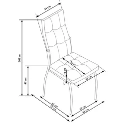 Garnero Arredamenti Sedie In Tessuto-Sedia moderna imbottia in velluto acciaio cromato Reina Blu