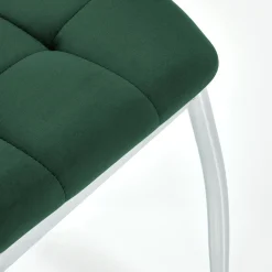 Garnero Arredamenti Sedie In Tessuto-Sedia moderna imbottia in velluto acciaio cromato Reina Verde