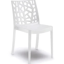 Garnero Arredamenti Sedie Da Giardino|Sedie Polipropilene-Sedia moderna impilabile in polipropilene India Bianco