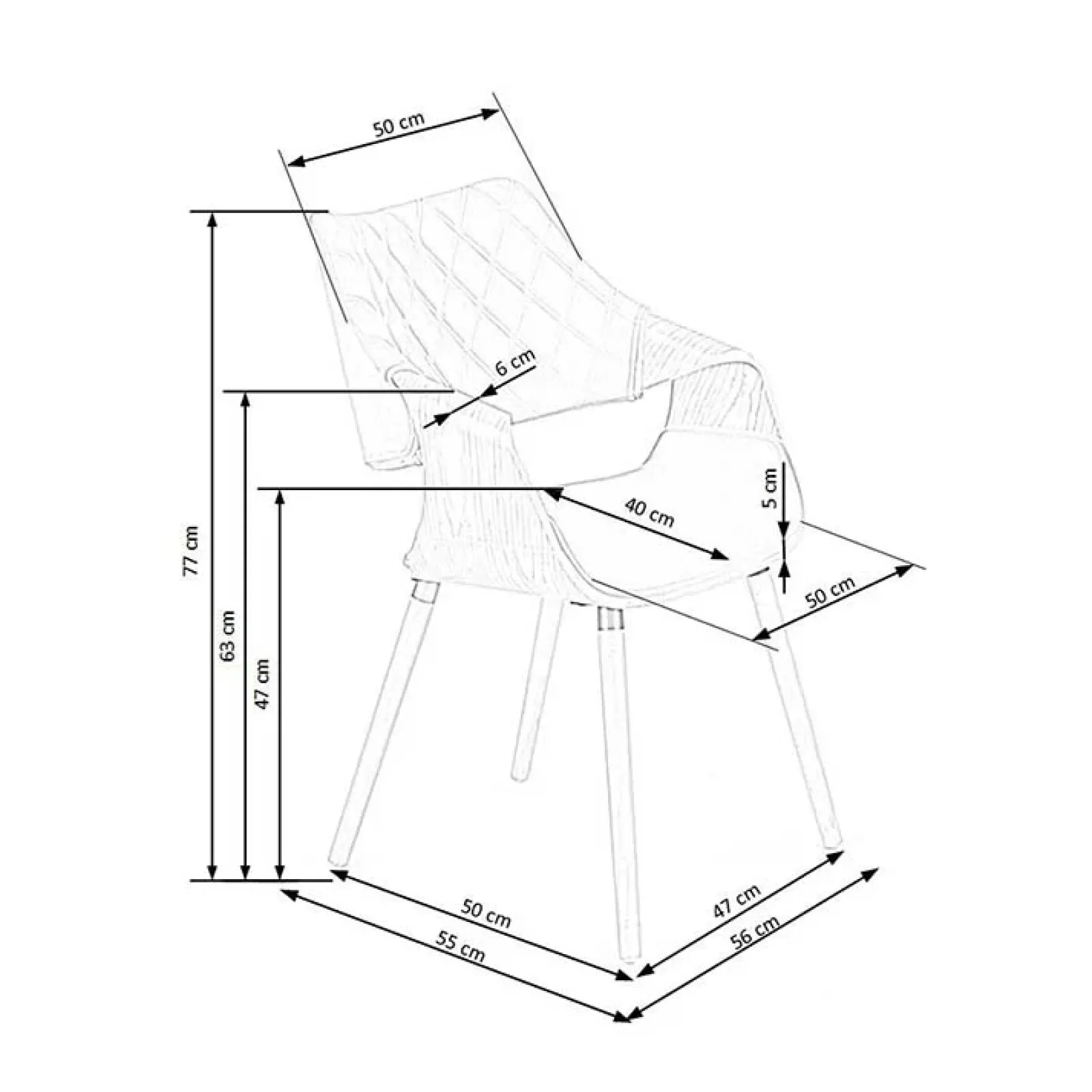 Garnero Arredamenti Sedie In Tessuto-Sedia nero noce da salotto in tessuto Britta