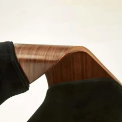 Garnero Arredamenti Sedie In Tessuto-Sedia nero noce da salotto in tessuto Britta