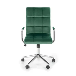 Garnero Arredamenti Sedie Da Ufficio|Sedie Scrivania Ufficio-Sedia per scrivania ragazzi in velluto scuro Burbon Verde