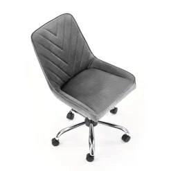 Garnero Arredamenti Sedie Da Ufficio|Sedie Scrivania Ufficio-Sedia per scrivania ragazzi in velluto Randy Grigio