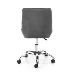Garnero Arredamenti Sedie Da Ufficio|Sedie Scrivania Ufficio-Sedia per scrivania ragazzi in velluto Randy Grigio